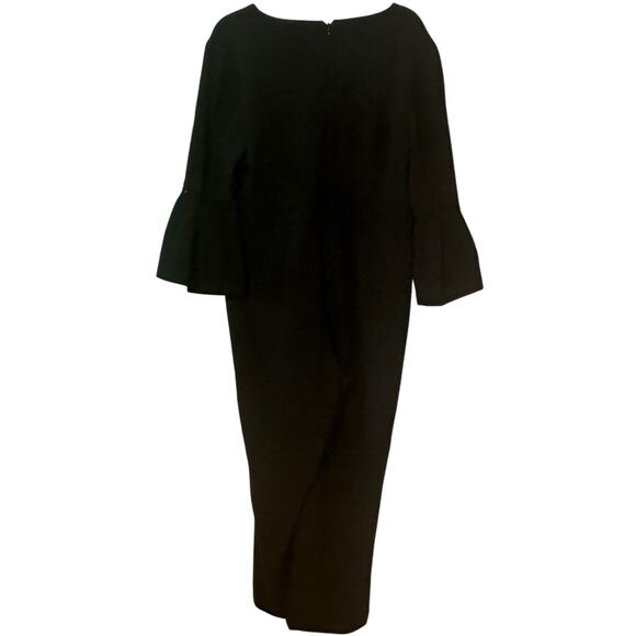 Eliza J Plus Size 14W Black Bell Sleeve Wide Leg Jumpsuit - Picture 7 of 9